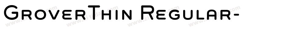 GroverThin Regular字体转换